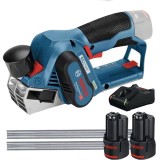 Bosch GHO 12V-20 + 1600A019R8 - Rindea 56 mm + Set 2 acumulatori si incarcator Li-Ion 12 V 2 Ah