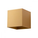 Lampă De Perete Quad Din Oțel Aurit, 1 Bec Pătrat Minimalist De Interior