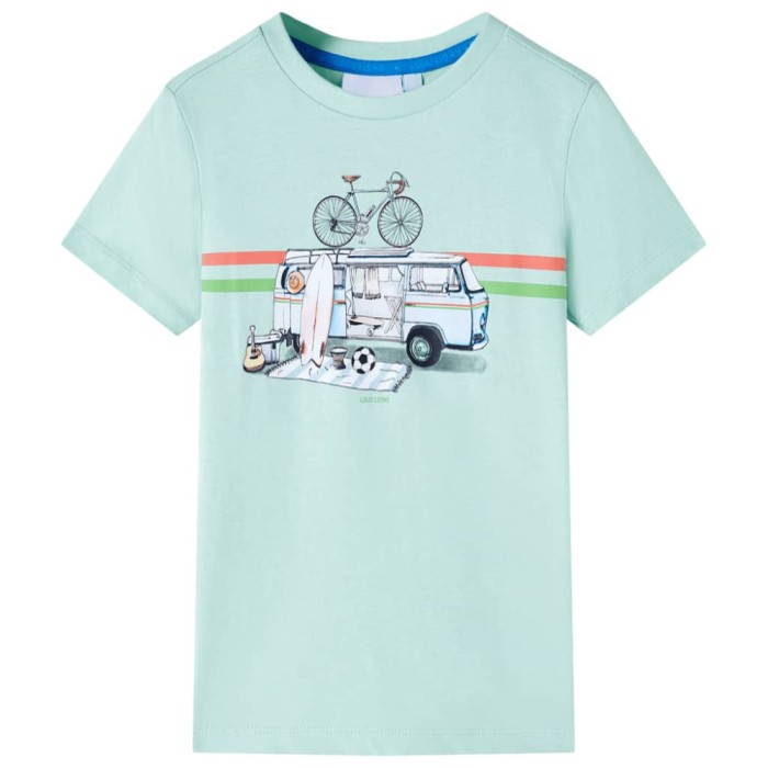 Tricou pentru copii, verde mentă deschis, 104 12045