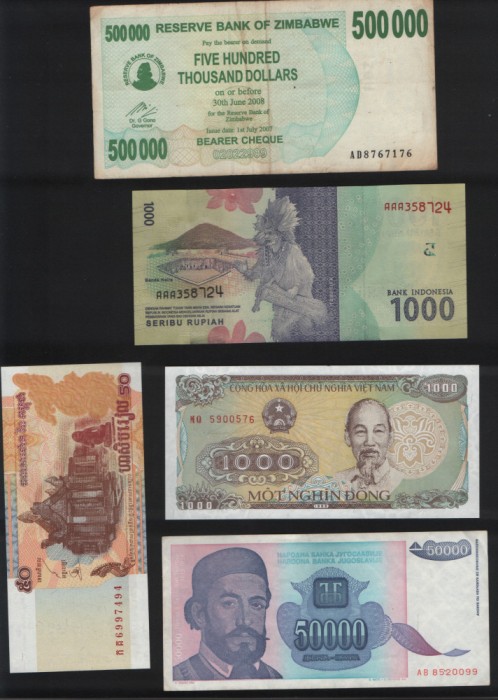 Set 30 bancnote bugetari