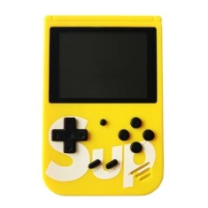 Consola Game Box, Micro-USB, Multiplayer, portabila, cu 400 de jocuri, retro, galben