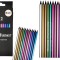 Set creioane colorate metalice, 12 culori, Lean 20198