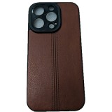 Husa iPhone 14 Pro 6.1 Silicon Brown Leather