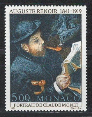 Monaco 1991 Mi 2030 MNH - 150 de ani de la nașterea lui Pierre-Auguste Renoir foto
