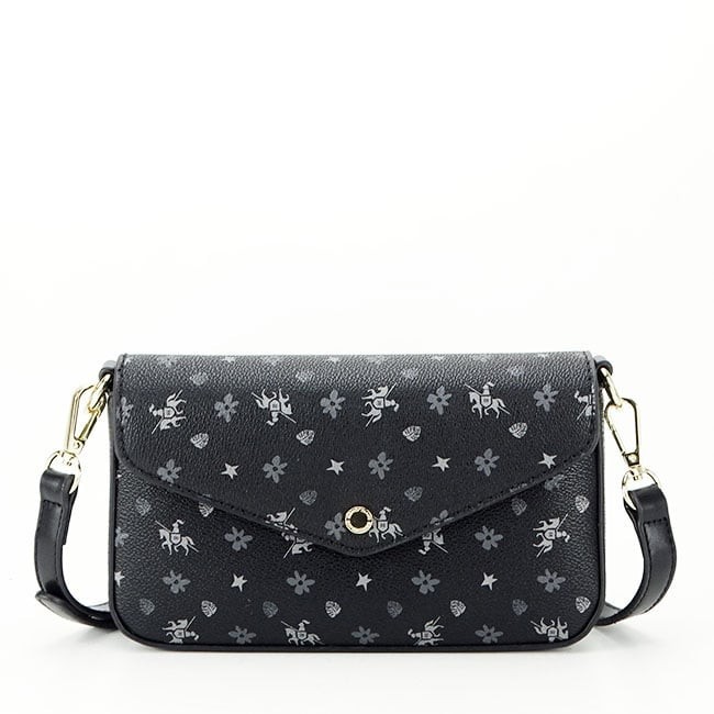 Geanta mica neagra cu imprimeu CM6120A 14