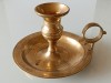 Sfeșnic antic din bronz, cu m&acirc;ner - Stil clasic, de cameră, Sfesnice
