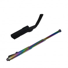 Baston telescopic din otel, rainbow, 31 cm, 3 sectiuni, husa cadou foto