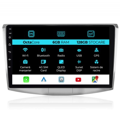 Navigatie Dedicata Volkswagen Passat B6, B7, CC (2005 -2015),10Inch, 6Gb Ram, 128Gb Stocare, Carplay foto