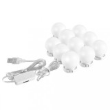 Set 10 buc becuri LED pt oglinda tip Hollywood,conectare la USB