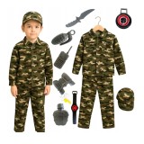 Costum soldat KidMania&reg; cu accesorii pentru copii 9-10 ani 130-140 cm
