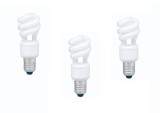 SET 3 becuri fluorescent Panasonic, soclu E27, putere 8W, forma spirala, lumina alb rece, alimentare 220 - 240 V, &quot;EFD8E65HD3E-3&quot; (timbru verde 1.35 l
