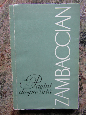 PAGINI DESPRE ARTA -ZAMBACCIAN foto