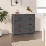 vidaXL Servantă, gri, 80x40x75 cm, lemn masiv de pin