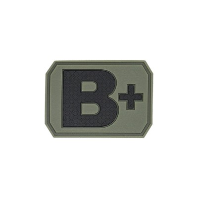Ecuson 3D PVC Grupa Sanguina B Pozitiv 4x3cm Olive Drab Mil-Tec foto