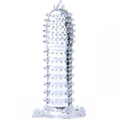 BAILE - PENIS SHEATH WITH TRANSPARENT STIMULATING POINTS 14 CM foto