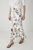 Medicine fusta culoarea alb, maxi, evazati