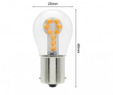 Bec LED Auto 24V Alb, 18 SMD 3030, BA15S 1156 P21W, Canbus, Lumina Puternica