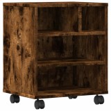 Cumpara ieftin Suport pentru imprimanta cu roti, stejar fumuriu, 41x32x48 cm