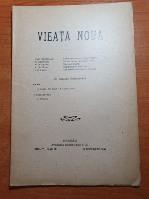 revista vieata noua 15 decembrie 1909- articolul - folclorul cum trebuie inteles foto
