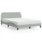 vidaXL Pat cu saltea, Dover, gri deschis, 140x200 cm, catifea 3208411