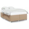 VidaXL Cadru de pat, cappuccino, 140x190 cm, piele ecologică 3284559