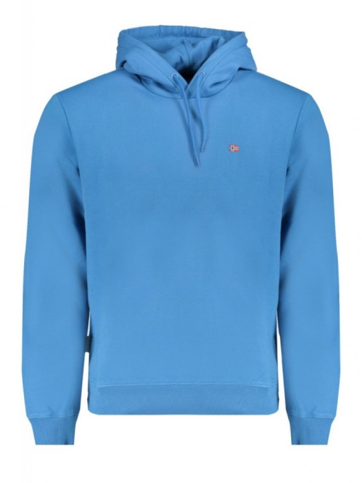 Hanorac bărbați, cu mini logo brodat, Regular fit, albastru, 2XL