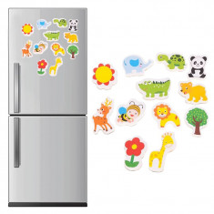 Animale magnetice, figurine educative pentru copii, set 12 magneti de frigider foto