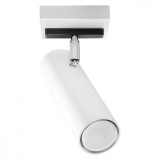 Lustră De Tavan Direzione Alb Oțel 1 Bec Tub Modern De Interior