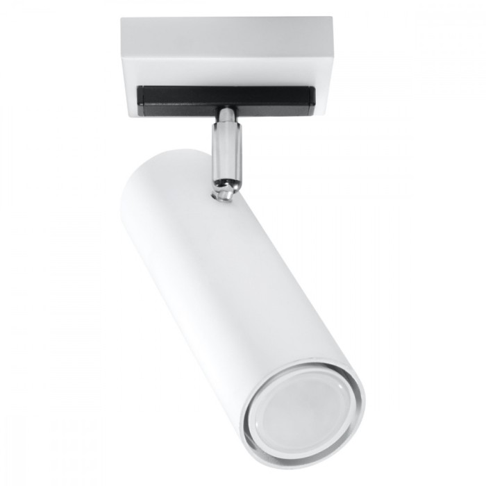 Lustră De Tavan Direzione Alb Oțel 1 Bec Tub Modern De Interior