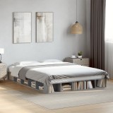 VidaXL Cadru de pat, gri beton, 160x200 cm, lemn prelucrat 3280464
