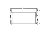 Intercooler SRL, HYUNDAI GRANDEUR/AZERA, 06.2006-12.2011; SONATA, 02.2006-12.2010 motor 2.2 CRDI, aluminiu/ plastic brazat, 670x330x30 mm,