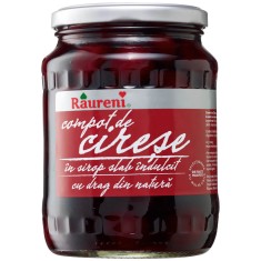 Compot de Cirese Raureni, 720g, Compot, Compot de Cirese, Compot din Cirese, Cirese in Sirop, Compot de Cirese Sirop, Cirese in Sirop, Bucati de Cires foto