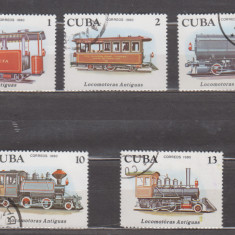 M2 TS2 6 - Timbre foarte vechi - Cuba - locomotive de epoca