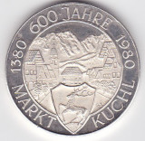 Medalie Argint Austria Salzburg 1380-1980 600 Jahre Markt Kuchl