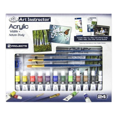 Set acrilic Studiu asupra vietii si naturii 24 piese foto