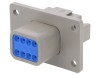 Conector cablu-cablu BULGIN PX0112P08AGY, IP68, 8 pini, tip tata, montaj pe panou, gri