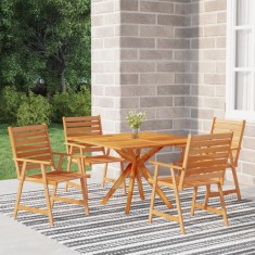vidaXL Set mobilier de grădină, 5 piese, lemn masiv de acacia foto
