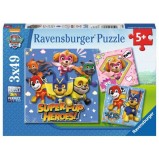Cumpara ieftin Puzzle Patrula Catelusilor Model 2, 3x49 Piese, Ravensburger