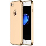 Husa iPhone 8 GloMax 3in1 PerfectFit Gold: Protectie Soc, Praf, Zgarieturi, Carcasa Policarbonat, Design Lux, Montare Usoara