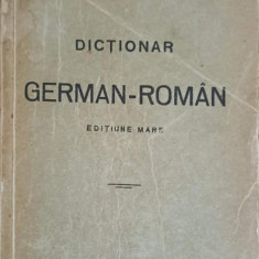 DICTIONAR GERMAN-ROMAN-MAXIMILIAN W. SCHROFF