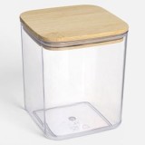 Recipient pentru Depozitarea Alimentelor din Plastic cu Capac din Bambus, CMCLASS