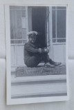 fotografie tip carte postala, ofiter roman de marina, in uniforma din perioada regala