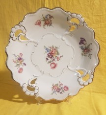 PLATOU-FRUCTIERA DIN PORTELAN PMR JAEGER&amp; CO-BAVARIA-GERMANIA ANII 50-60