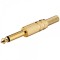 Mufa Jack 6.35 mm mono tata metal aurit Goobay 11024