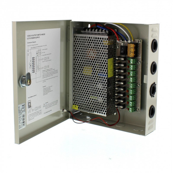 Sursa in comutatie AC-DC Well, 120 W, 12 V, 10.0 A, 9 canale