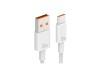 Cablu de date si incarcare SuperCharge Type-C USB 3.1 pentru Huawei, 6A, max 65W, 1m, Alb
