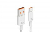 Cablu de date si incarcare SuperCharge Type-C USB 3.1 pentru Huawei, 6A, max 65W, 1m, Alb, Oem
