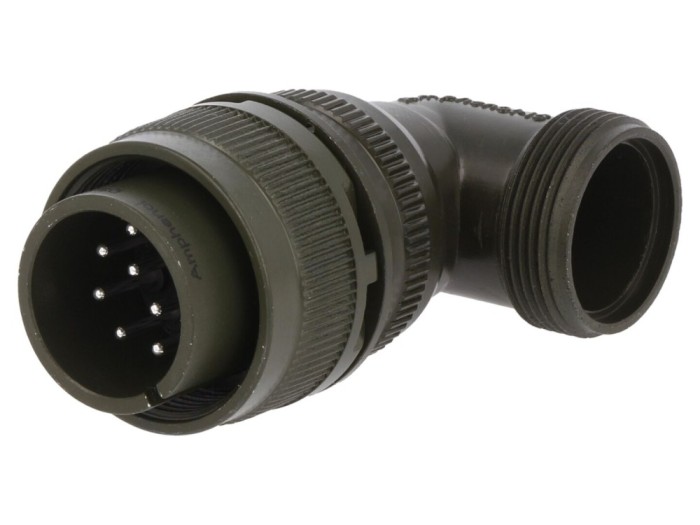 Conector circular 13A, 10 pini, 90&deg;