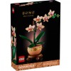 LEGO&reg; Mini Orhidee 10343, Set de construit pentru adulti, decoratiune florala, cadou creativ, ghiveci teracota, primavara, 608 piese