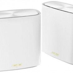 Sistem Wi-FI Mesh ASUS ZenWiFi XD6, AX5400, WiFi 6, Dual-band, 2 Pack (Alb)